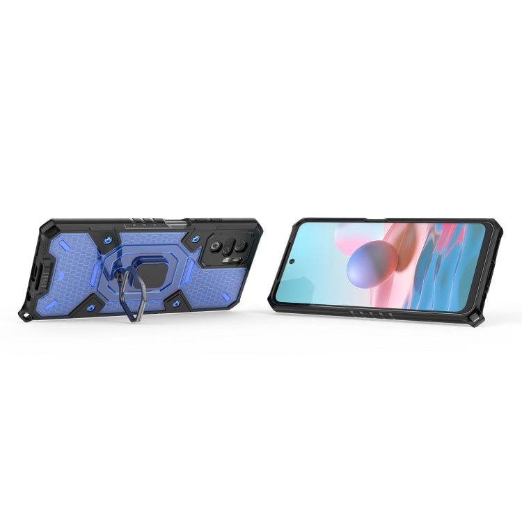 For Xiaomi Redmi Note 10 4G Space PC+TPU Ring Holder Protective Case