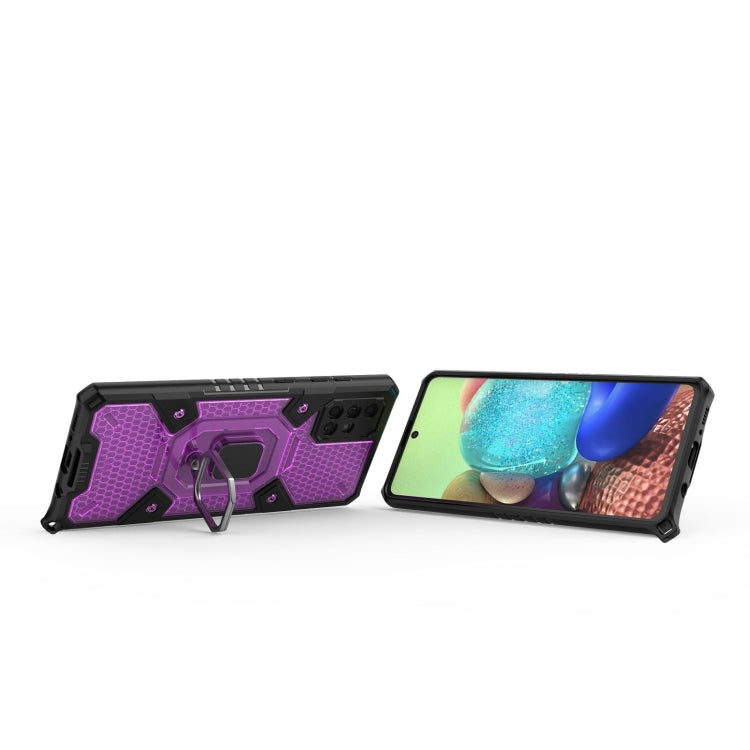 For Samsung Galaxy A71 Space PC+TPU Ring Holder Protective Case