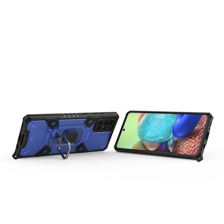 For Samsung Galaxy A71 Space PC+TPU Ring Holder Protective Case