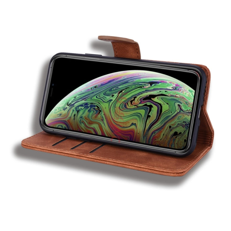 For iPhone 11 Calf Pattern Diamond Mandala Double Folding Design Embossed Leather Case with Wallet & Holder & Card Slots
