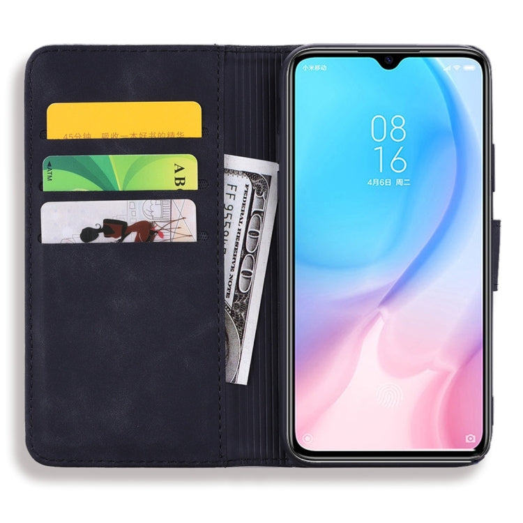 For Xiaomi Mi A3 / Mi CC9e Calf Pattern Diamond Mandala Double Folding Design Embossed Leather Case with Wallet & Holder & Card Slots