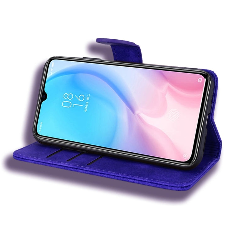 For Xiaomi Mi A3 / Mi CC9e Calf Pattern Diamond Mandala Double Folding Design Embossed Leather Case with Wallet & Holder & Card Slots
