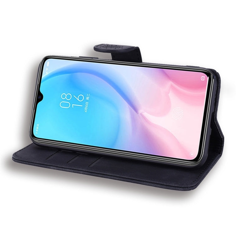 For Xiaomi Mi CC9 / Mi 9 Lite Calf Pattern Diamond Mandala Double Folding Design Embossed Leather Case with Wallet & Holder & Card Slots