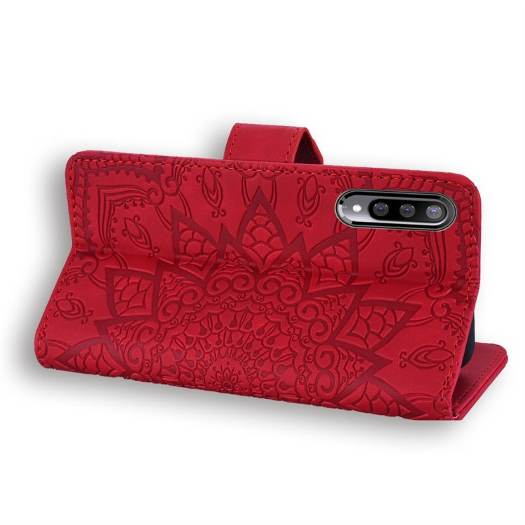 For Xiaomi Mi CC9 / Mi 9 Lite Calf Pattern Diamond Mandala Double Folding Design Embossed Leather Case with Wallet & Holder & Card Slots