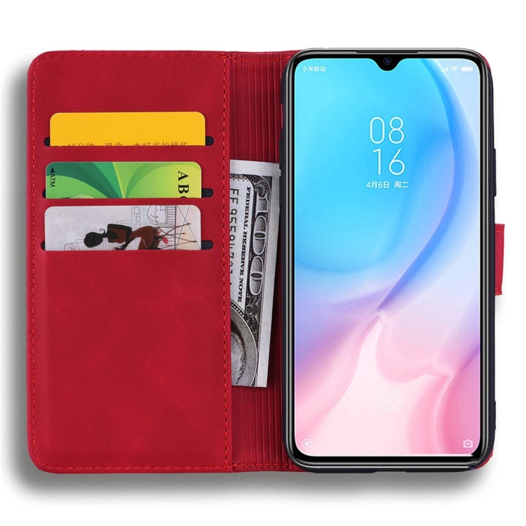 For Xiaomi Mi CC9 / Mi 9 Lite Calf Pattern Diamond Mandala Double Folding Design Embossed Leather Case with Wallet & Holder & Card Slots
