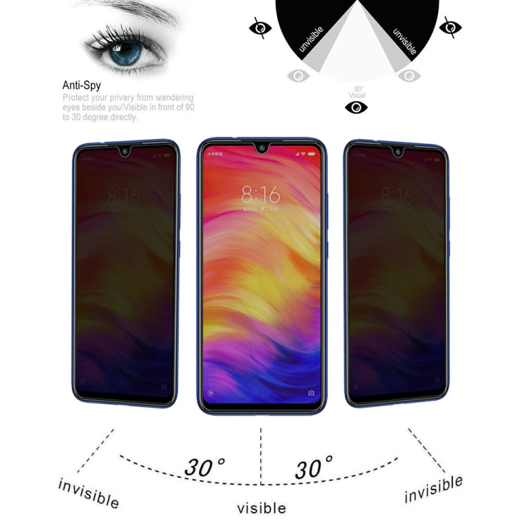 For Xiaomi Redmi Note 7 9H Surface Hardness 180 Degree Privacy Anti Glare Screen Protector