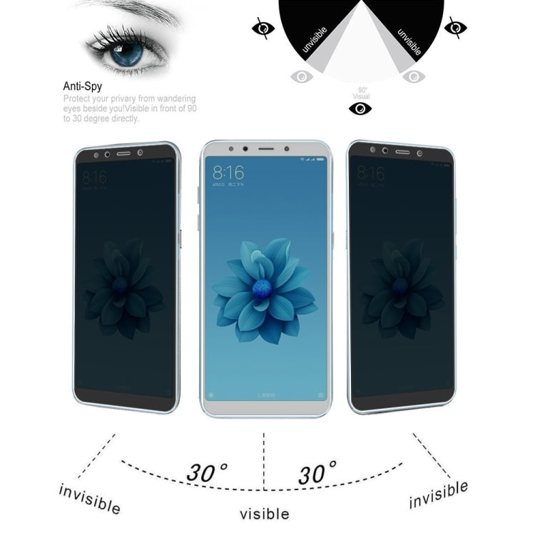 For Xiaomi 6X 9H Surface Hardness 180 Degree Privacy Anti Glare Screen Protector