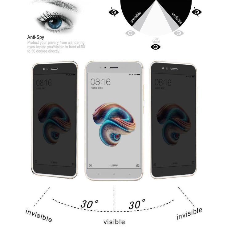 For Xiaomi 5X 9H Surface Hardness 180 Degree Privacy Anti Glare Screen Protector