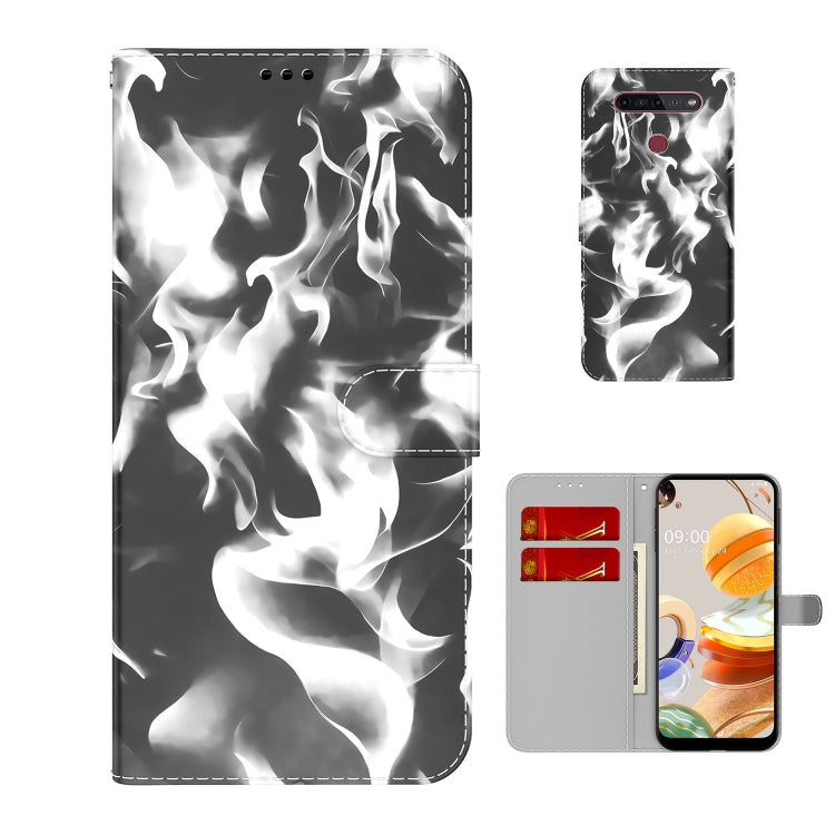 For LG K41S / K51S Cloud Fog Pattern Horizontal Flip Leather Case with Holder & Card Slot & Wallet