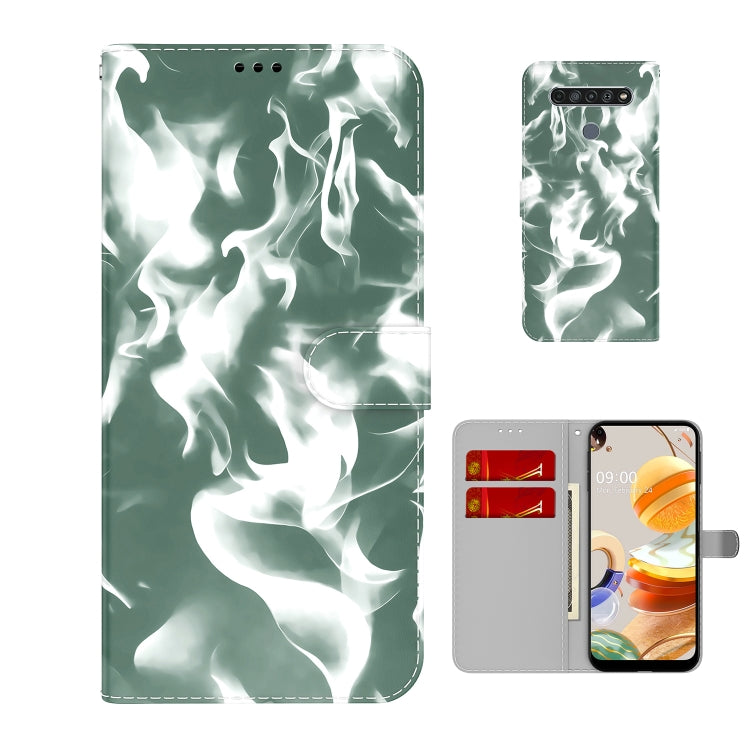 For LG K61 Cloud Fog Pattern Horizontal Flip Leather Case with Holder & Card Slot & Wallet