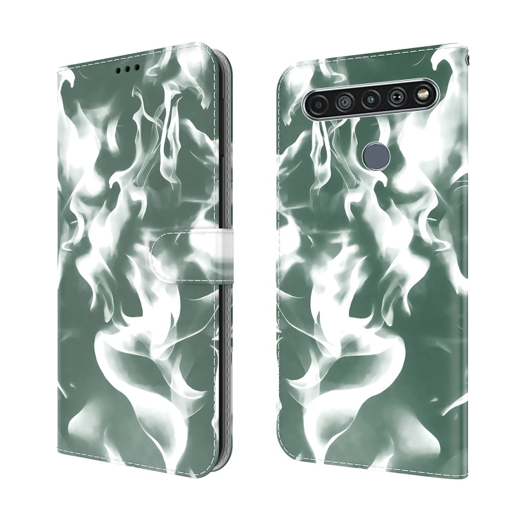 For LG K61 Cloud Fog Pattern Horizontal Flip Leather Case with Holder & Card Slot & Wallet