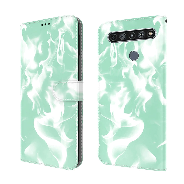For LG K61 Cloud Fog Pattern Horizontal Flip Leather Case with Holder & Card Slot & Wallet