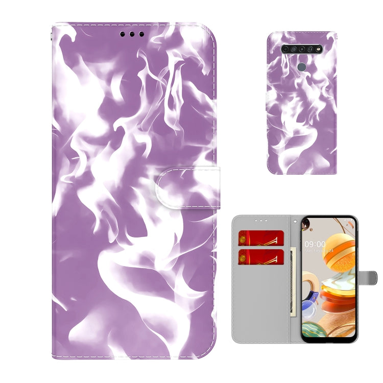 For LG K61 Cloud Fog Pattern Horizontal Flip Leather Case with Holder & Card Slot & Wallet