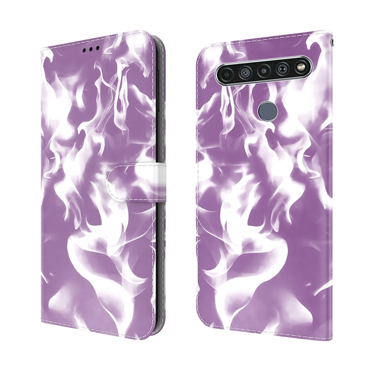 For LG K61 Cloud Fog Pattern Horizontal Flip Leather Case with Holder & Card Slot & Wallet