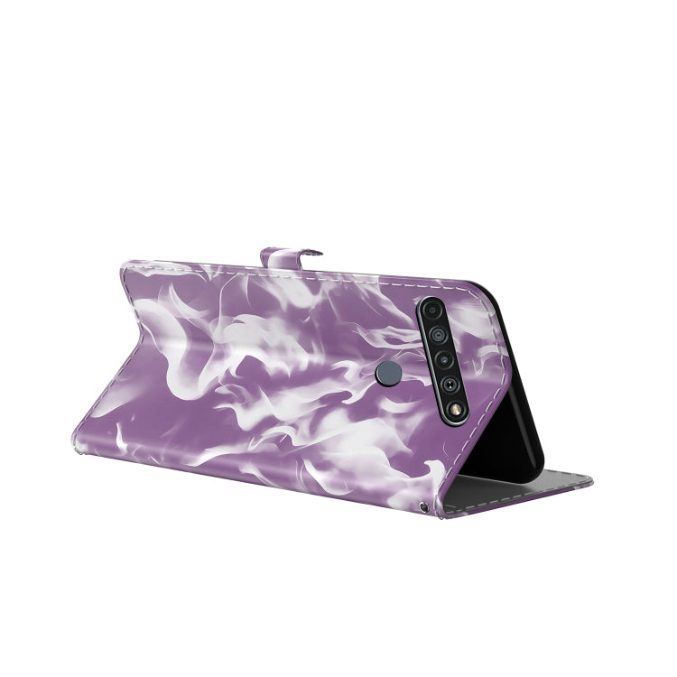 For LG K61 Cloud Fog Pattern Horizontal Flip Leather Case with Holder & Card Slot & Wallet