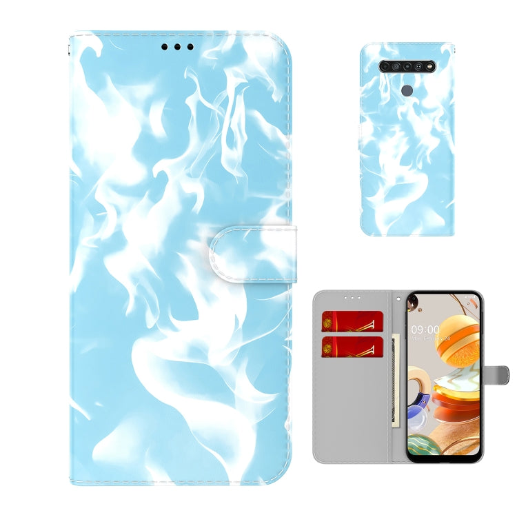 For LG K61 Cloud Fog Pattern Horizontal Flip Leather Case with Holder & Card Slot & Wallet