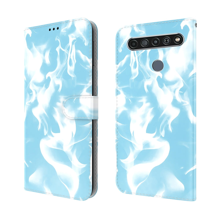 For LG K61 Cloud Fog Pattern Horizontal Flip Leather Case with Holder & Card Slot & Wallet