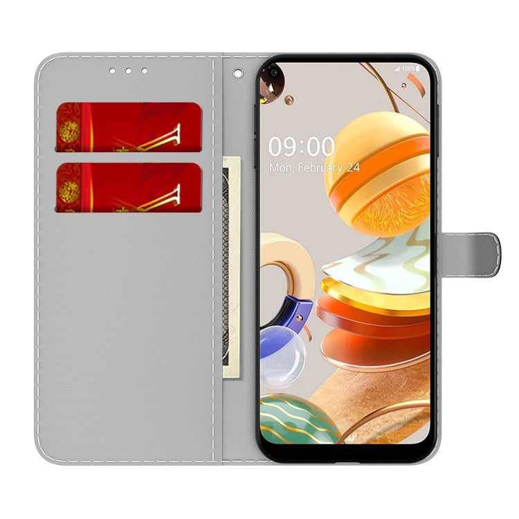 For LG K61 Cloud Fog Pattern Horizontal Flip Leather Case with Holder & Card Slot & Wallet