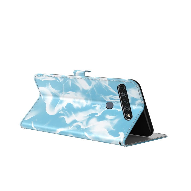 For LG K61 Cloud Fog Pattern Horizontal Flip Leather Case with Holder & Card Slot & Wallet