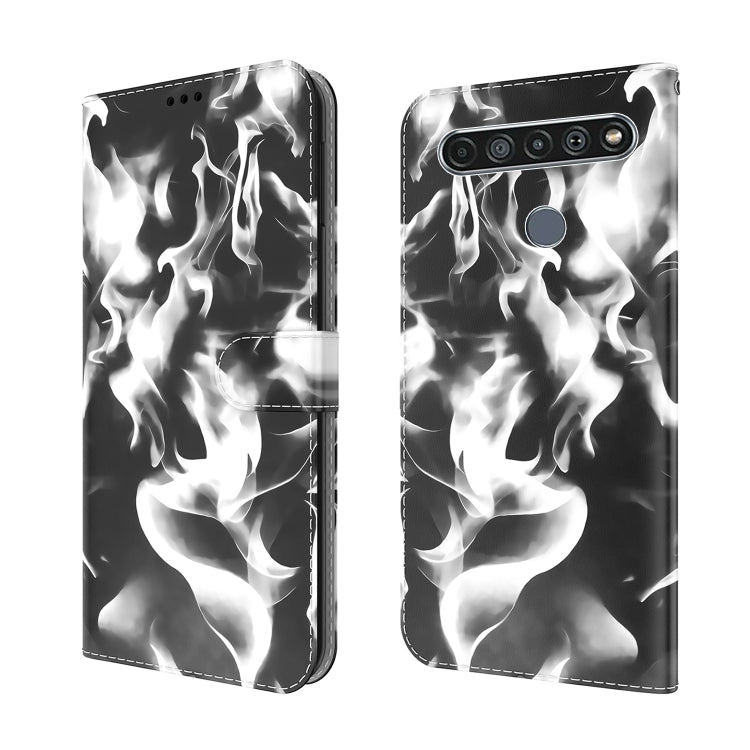 For LG K61 Cloud Fog Pattern Horizontal Flip Leather Case with Holder & Card Slot & Wallet