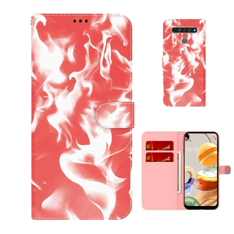 For LG K61 Cloud Fog Pattern Horizontal Flip Leather Case with Holder & Card Slot & Wallet