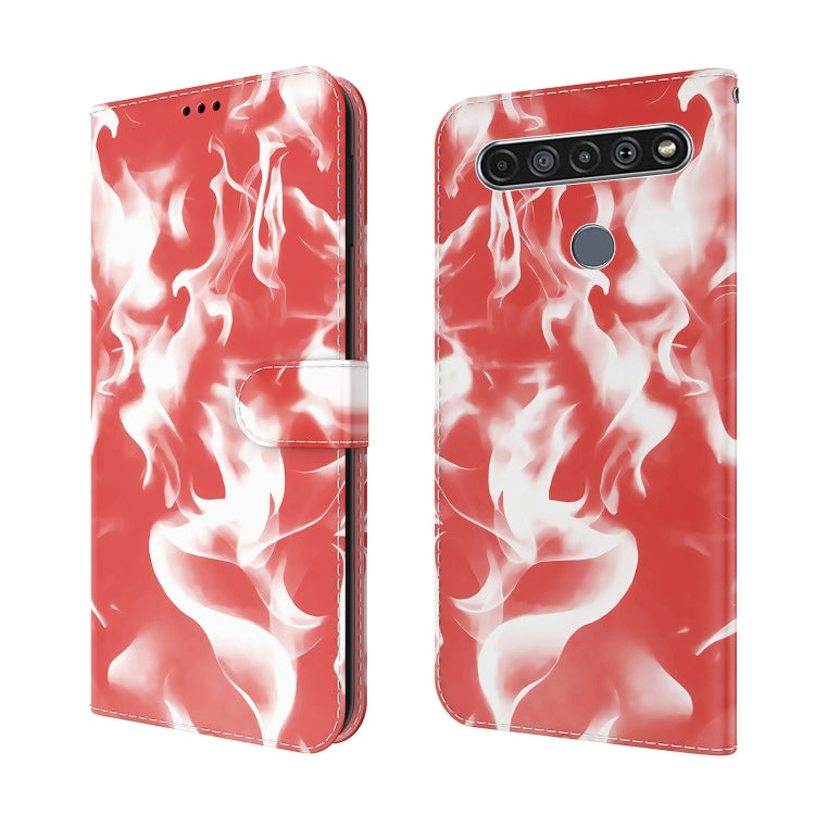 For LG K61 Cloud Fog Pattern Horizontal Flip Leather Case with Holder & Card Slot & Wallet