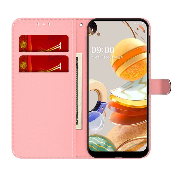 For LG K61 Cloud Fog Pattern Horizontal Flip Leather Case with Holder & Card Slot & Wallet