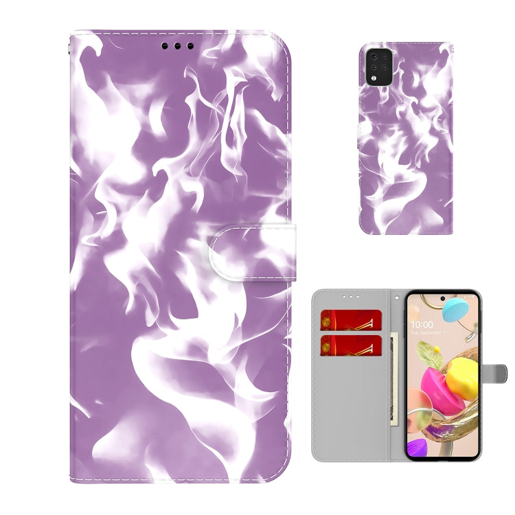 For LG K42 Cloud Fog Pattern Horizontal Flip Leather Case with Holder & Card Slot & Wallet