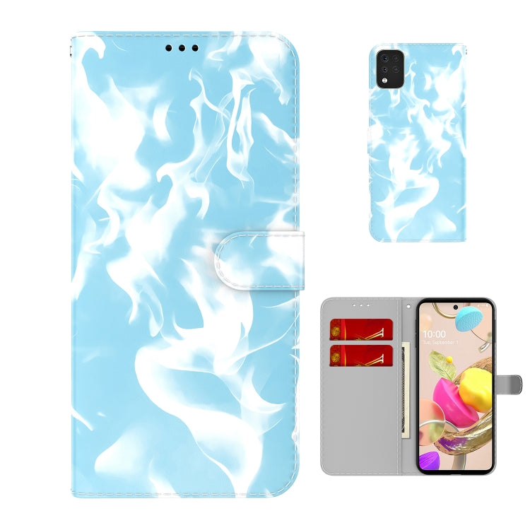 For LG K42 Cloud Fog Pattern Horizontal Flip Leather Case with Holder & Card Slot & Wallet