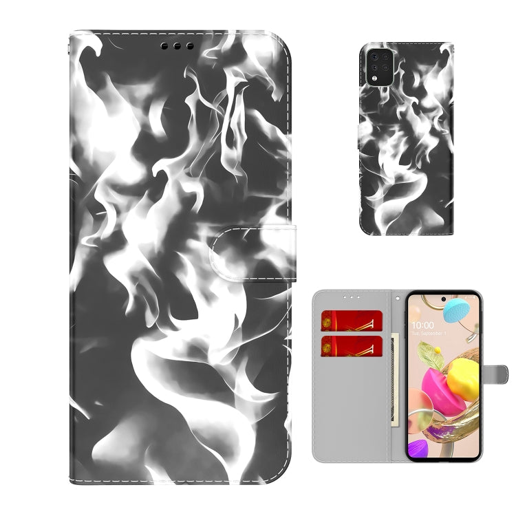 For LG K42 Cloud Fog Pattern Horizontal Flip Leather Case with Holder & Card Slot & Wallet