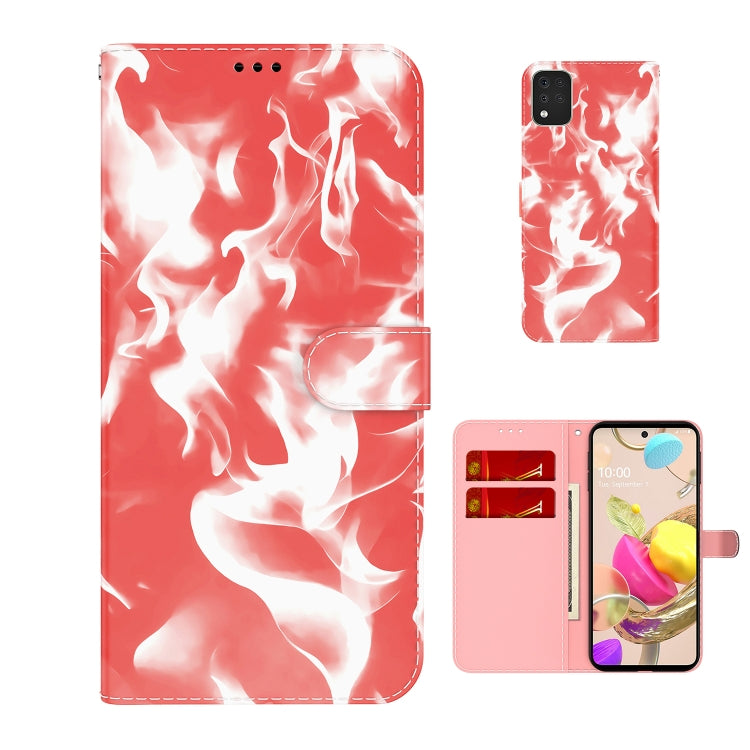 For LG K42 Cloud Fog Pattern Horizontal Flip Leather Case with Holder & Card Slot & Wallet