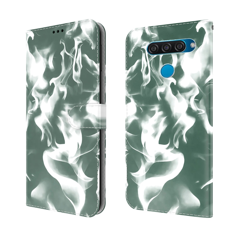 For LG K50 / Q60 Cloud Fog Pattern Horizontal Flip Leather Case with Holder & Card Slot & Wallet