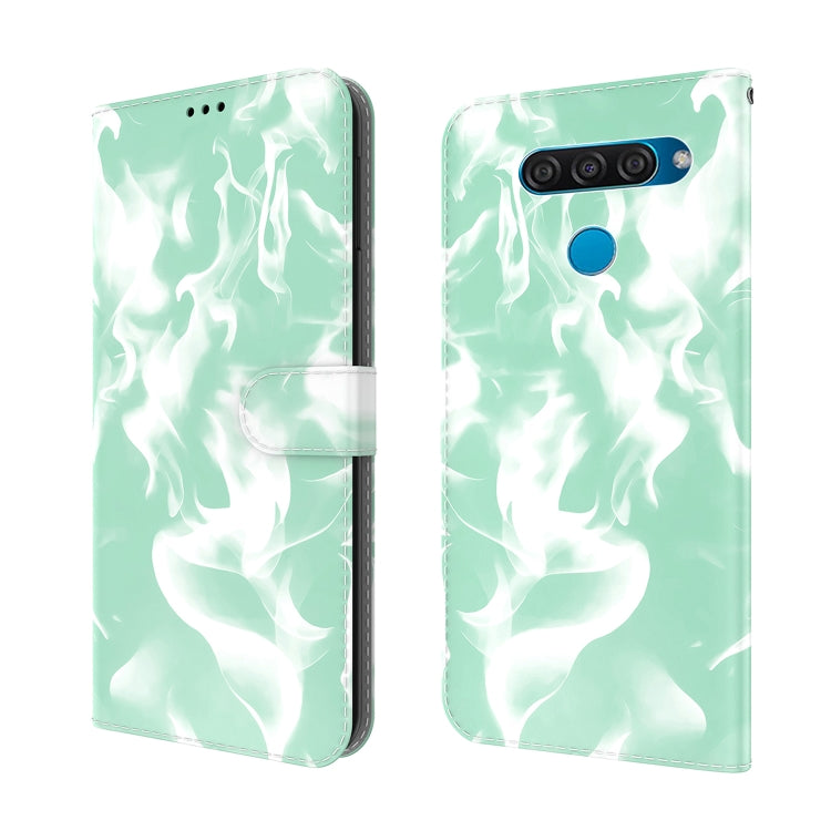 For LG K50 / Q60 Cloud Fog Pattern Horizontal Flip Leather Case with Holder & Card Slot & Wallet