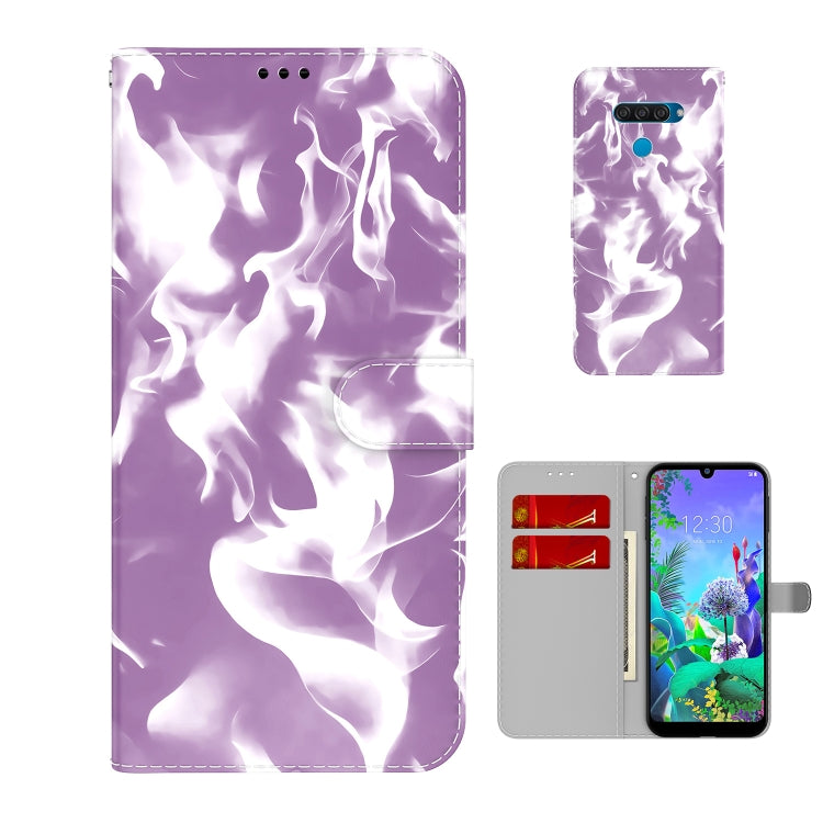 For LG K50 / Q60 Cloud Fog Pattern Horizontal Flip Leather Case with Holder & Card Slot & Wallet