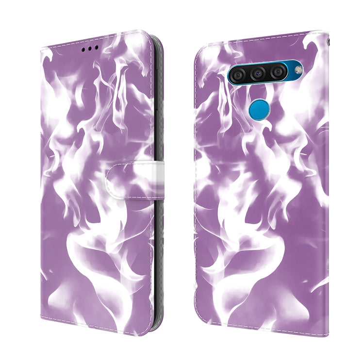 For LG K50 / Q60 Cloud Fog Pattern Horizontal Flip Leather Case with Holder & Card Slot & Wallet