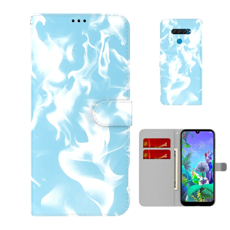 For LG K50 / Q60 Cloud Fog Pattern Horizontal Flip Leather Case with Holder & Card Slot & Wallet