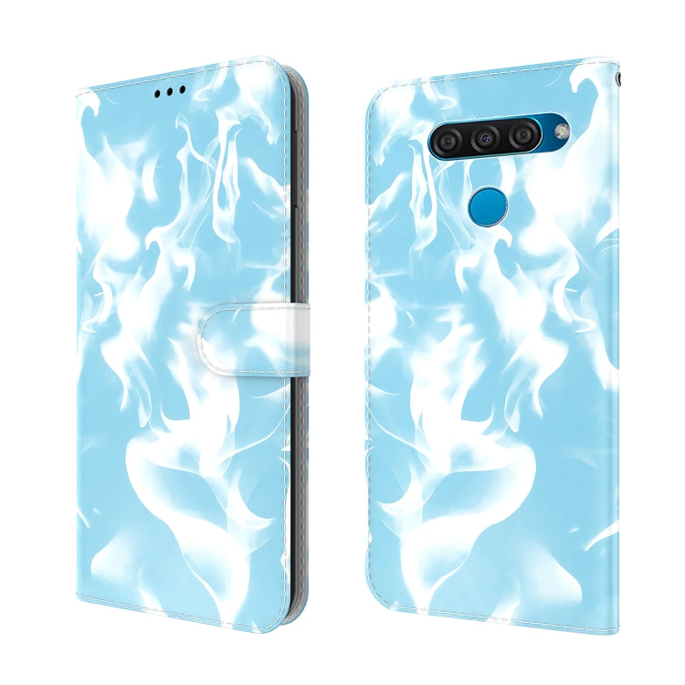 For LG K50 / Q60 Cloud Fog Pattern Horizontal Flip Leather Case with Holder & Card Slot & Wallet