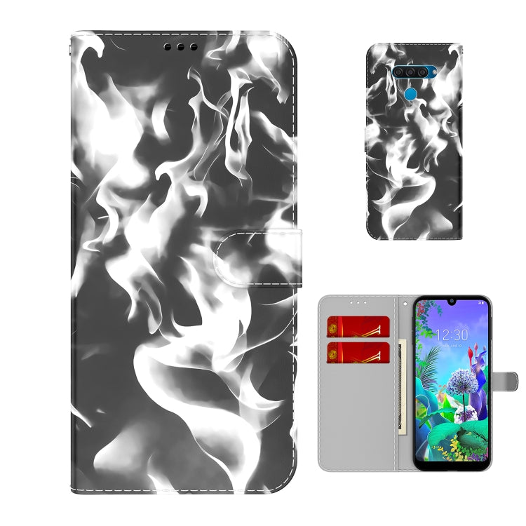 For LG K50 / Q60 Cloud Fog Pattern Horizontal Flip Leather Case with Holder & Card Slot & Wallet
