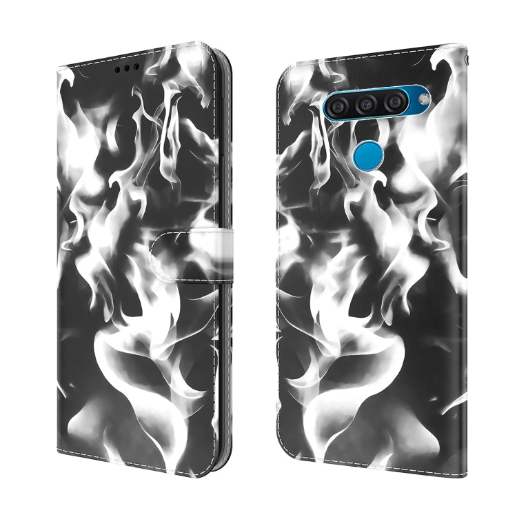 For LG K50 / Q60 Cloud Fog Pattern Horizontal Flip Leather Case with Holder & Card Slot & Wallet