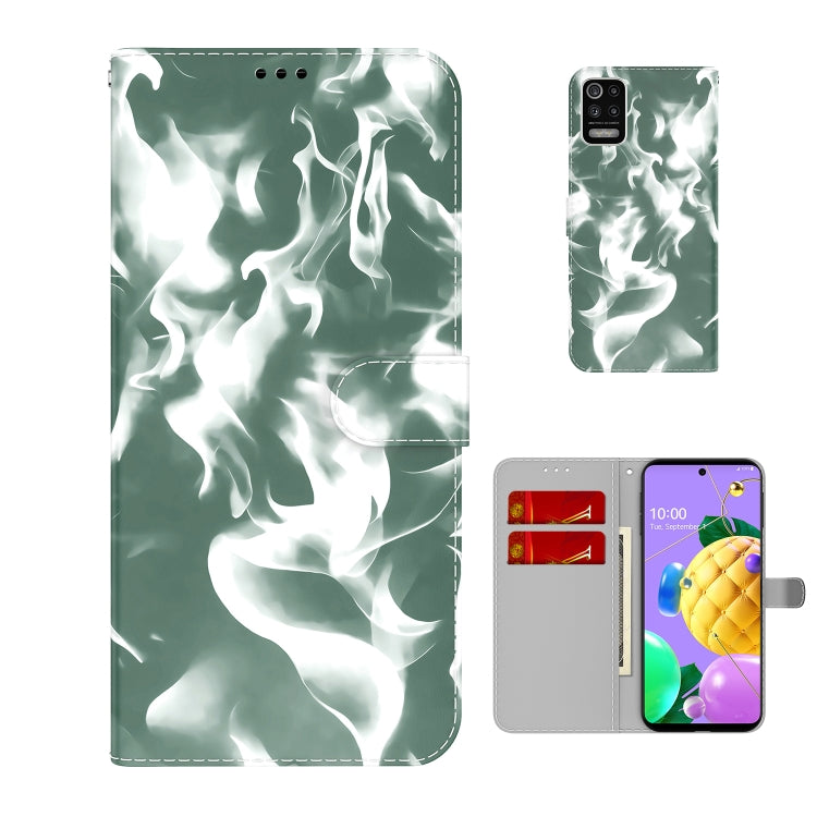 For LG K52 / K62 / Q52 Cloud Fog Pattern Horizontal Flip Leather Case with Holder & Card Slot & Wallet