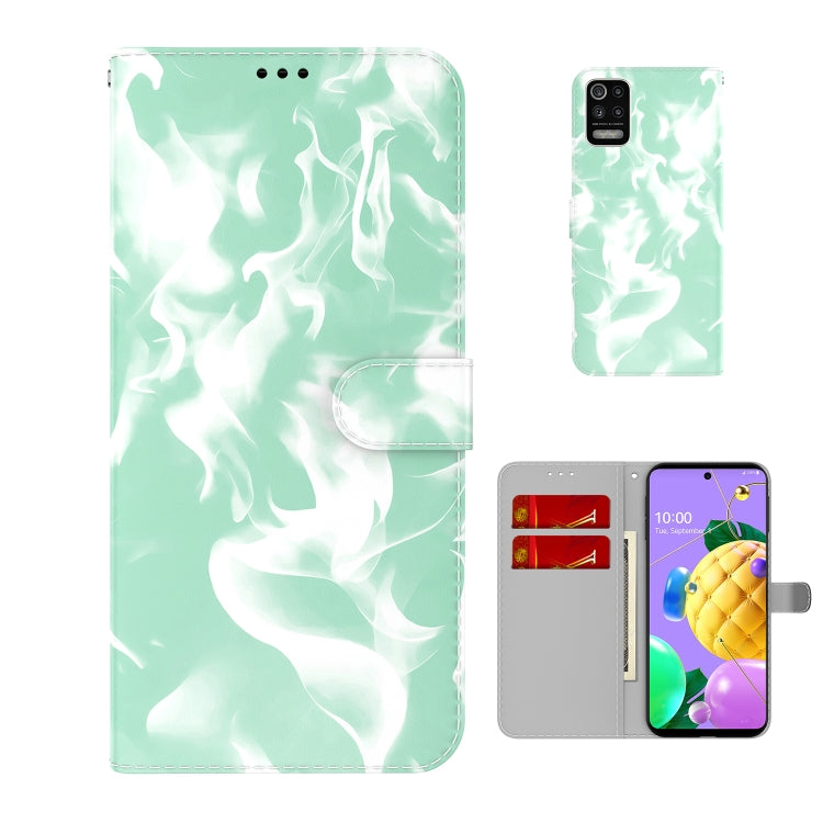 For LG K52 / K62 / Q52 Cloud Fog Pattern Horizontal Flip Leather Case with Holder & Card Slot & Wallet