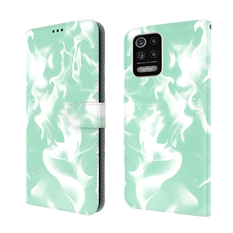 For LG K52 / K62 / Q52 Cloud Fog Pattern Horizontal Flip Leather Case with Holder & Card Slot & Wallet