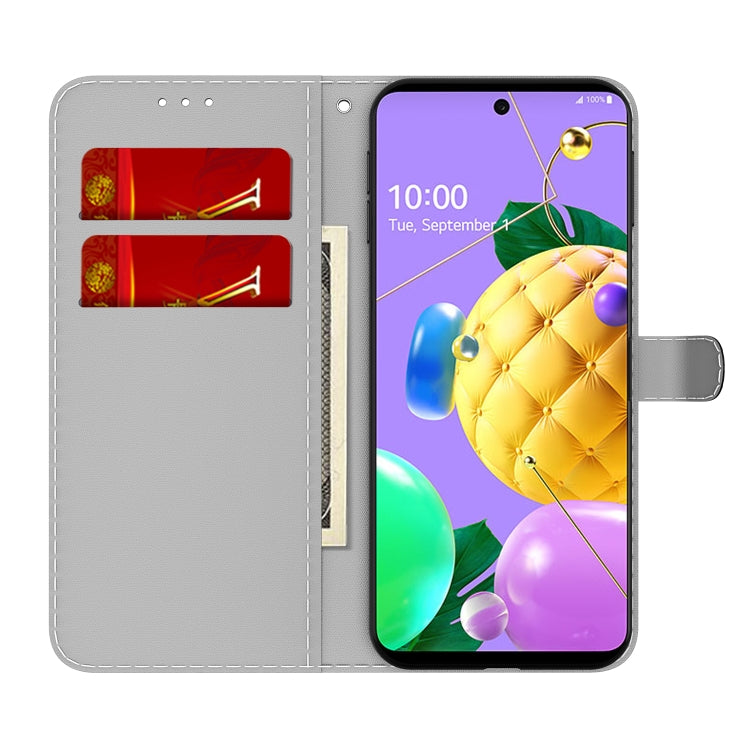 For LG K52 / K62 / Q52 Cloud Fog Pattern Horizontal Flip Leather Case with Holder & Card Slot & Wallet