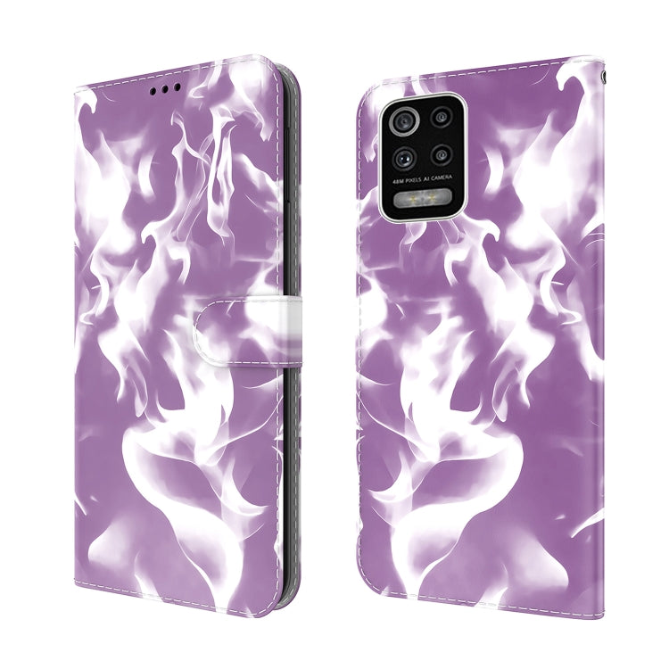 For LG K52 / K62 / Q52 Cloud Fog Pattern Horizontal Flip Leather Case with Holder & Card Slot & Wallet