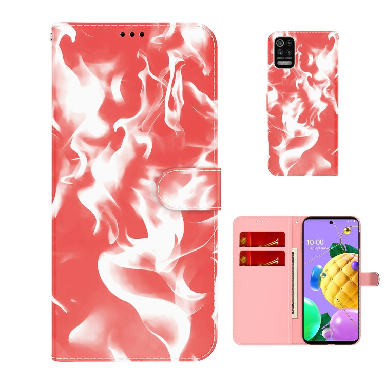 For LG K52 / K62 / Q52 Cloud Fog Pattern Horizontal Flip Leather Case with Holder & Card Slot & Wallet