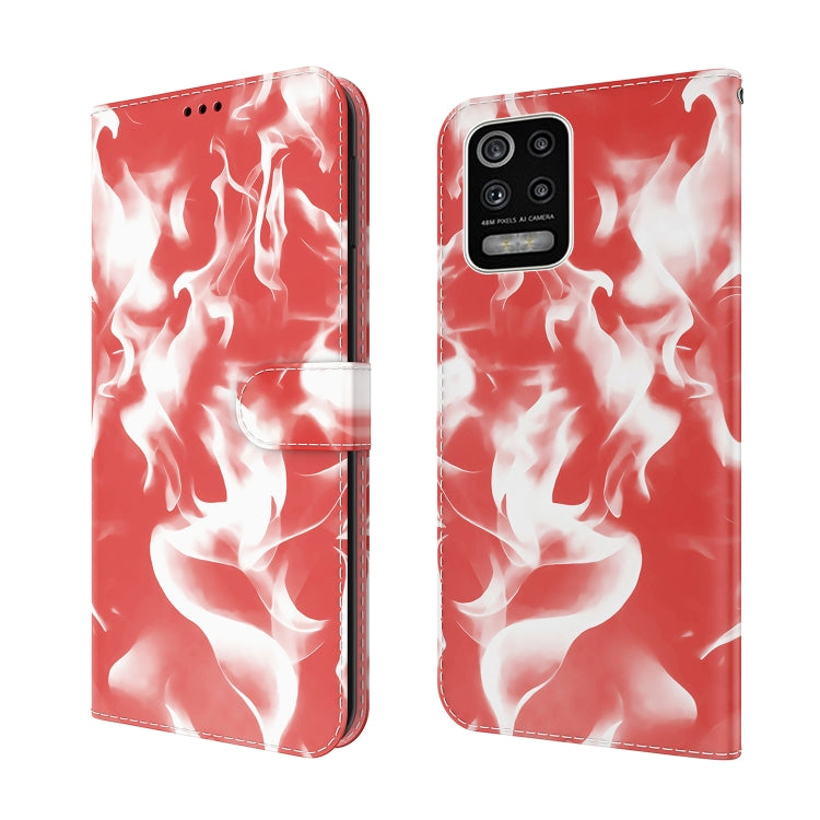 For LG K52 / K62 / Q52 Cloud Fog Pattern Horizontal Flip Leather Case with Holder & Card Slot & Wallet