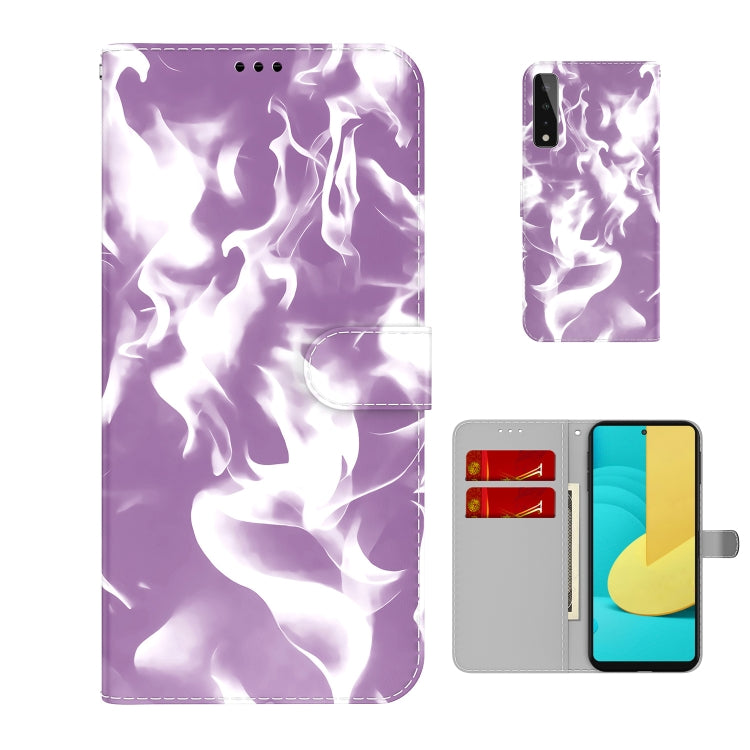 For LG Stylo 7 5G Cloud Fog Pattern Horizontal Flip Leather Case with Holder & Card Slot & Wallet