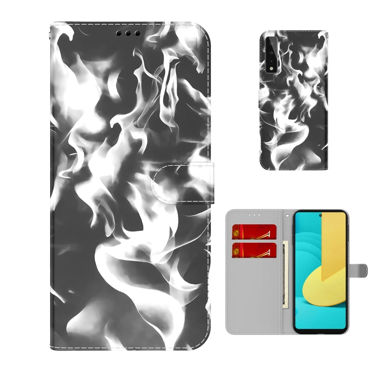 For LG Stylo 7 5G Cloud Fog Pattern Horizontal Flip Leather Case with Holder & Card Slot & Wallet