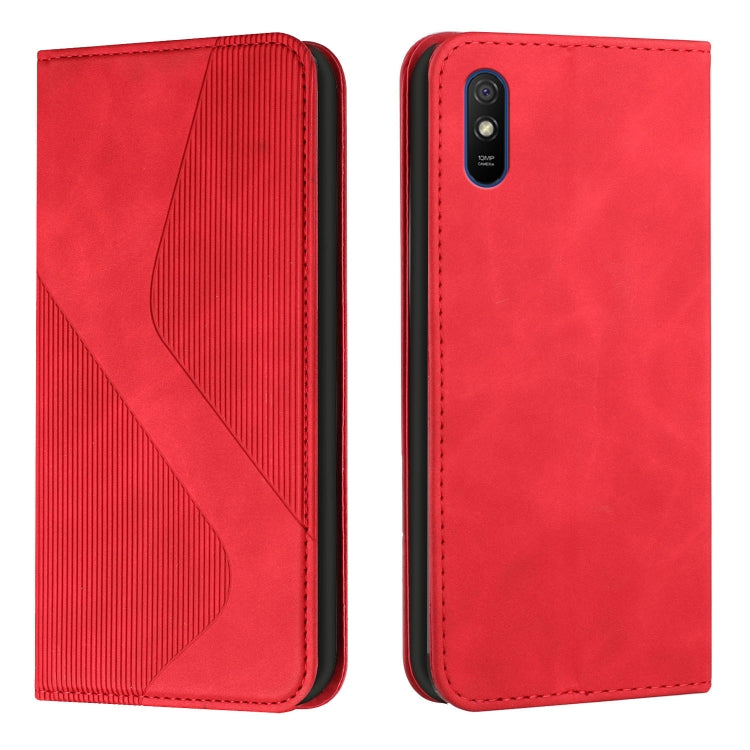 For Xiaomi Redmi 9A Skin Feel Magnetic S-type Solid Color Horizontal Flip Leather Case with Holder & Card Slot & Wallet