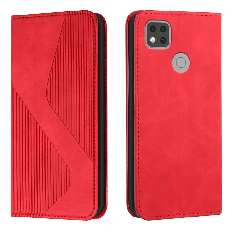 For Xiaomi Redmi 9C Skin Feel Magnetic S-type Solid Color Horizontal Flip Leather Case with Holder & Card Slot & Wallet